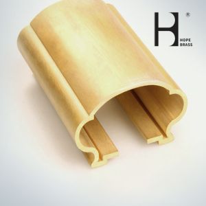 OEM Golden Copper Alloy Handrail , 6m Length Architectural Bronze Handrail