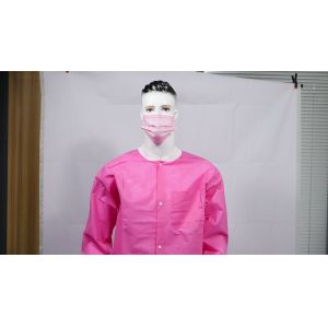 Disposable Nonwoven Waterproof blood proof SMS Spunlance Lab Jacket