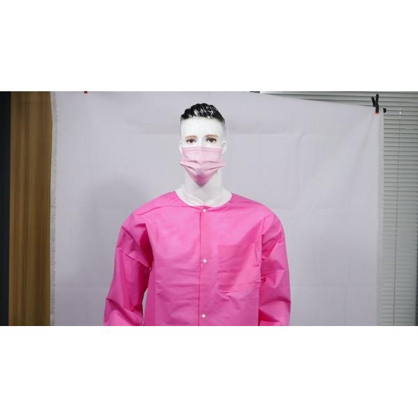 Buy Disposable Nonwoven Waterproof blood proof SMS Spunlance Lab Jacket at wholesale prices