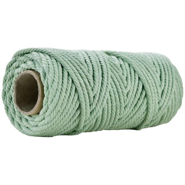 50m Dusty Pink Macrame Cord 5mm ISO9001 Pink Cotton Rope 3 Strands