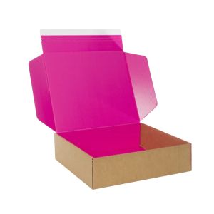 Custom Self Seal Adhesive Packaging Boxes Easy Tear Strip Zipper Mailing Mailer