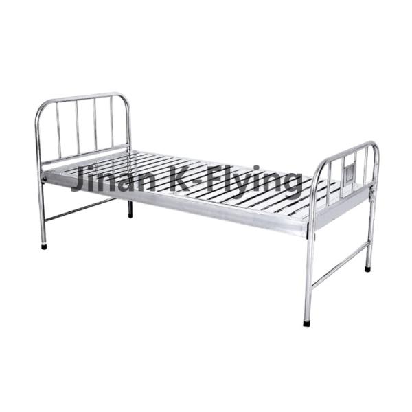 Buy 304 SS Nursing Home Bed , thick guardrail Hospital Manual Bed at wholesale prices