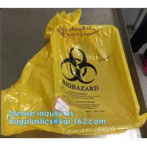 Biohazard liner bags, drawstring liner, drawtape liner, clinical, medical,