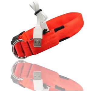 C906 Wholesale Custom Waterproof Adjustable Reflective Nylon Led Usb Rechargeabl