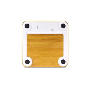 Battery Powered 396LBS Bamboo Bathroom Scale