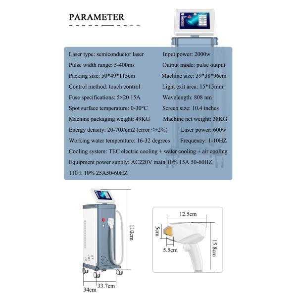 New Arrival 2000W laser price hair removal machine / 808 diode laser hair removal machine LF-648B