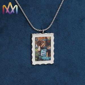 55CM Chain Womens Engraved SS304 Unique Photo Necklace