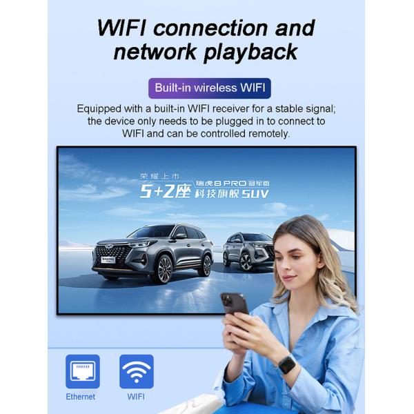 55 Inch Indoor Android Advertising Screen Digital Menu Board For Restaurant Fast Food