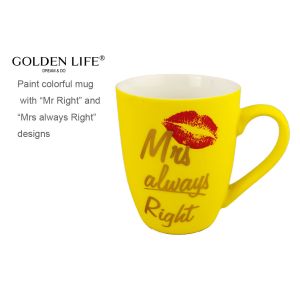 400ml Fine Bone Mr Right Ceramic Coffee Mugs AB Grade