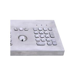106 Keys Industrial Metal Keyboard With Trackball Stainless Steel Material