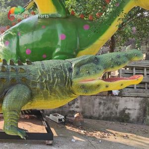 Zoo Exhibition Realistic Animatronic Animals Life Size Crocodile Waterproof