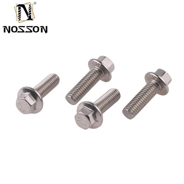 Black Oxide SCM 435 Alloy Steel Grade 5 UNC Hex Head Serrated Flange Bolt with DIN Standard Grade A2-70/A4-80/304/316