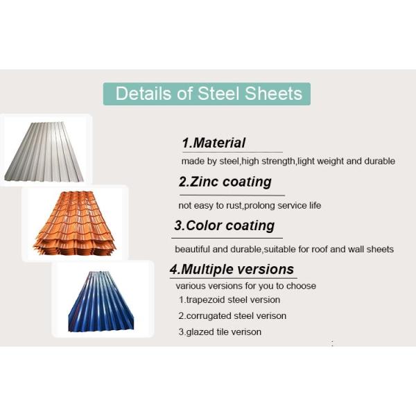 Width 600mm Corrugated SGCH SPCC Galvanized Roofing Sheets
