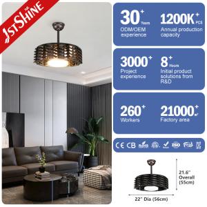 Contemporary Design Style 22 Inch LED Light Bladeless Ceiling Fan for Bedroom