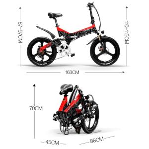 Rear Suspension 20 Inch Folding Electric Bike G650 LANKELEISI L G 13AH Battery