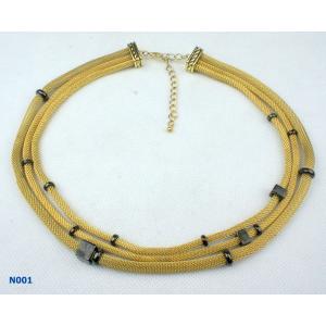 Quality Custom Color Electroplated Jewelry Costume Chain Mixed Metal Necklace for Party OEM for sale