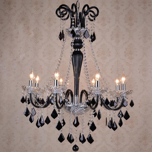 Black huge crystal chandelier for Kitchen Dining room Lighting Fixtures (WH-CY-153)
