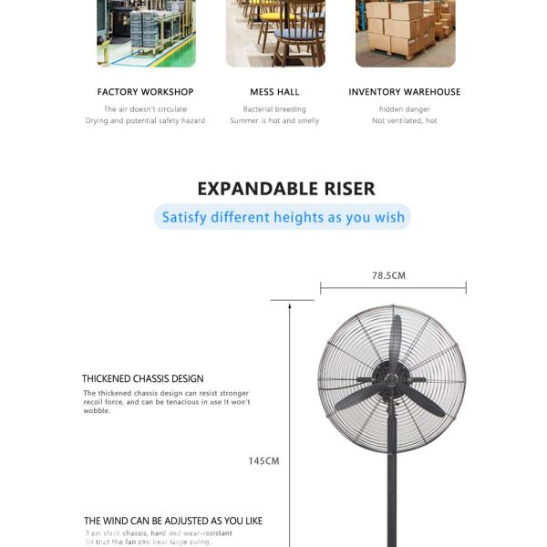 Wholesale China Guangdong industrial fan industrial pedestal high quality motor industrial floor fan outdoor floor fan