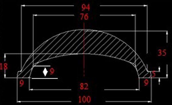 Miner lighting Led Glass Lens Heat Sink Power Led Lens 90 Degree Beam Angle