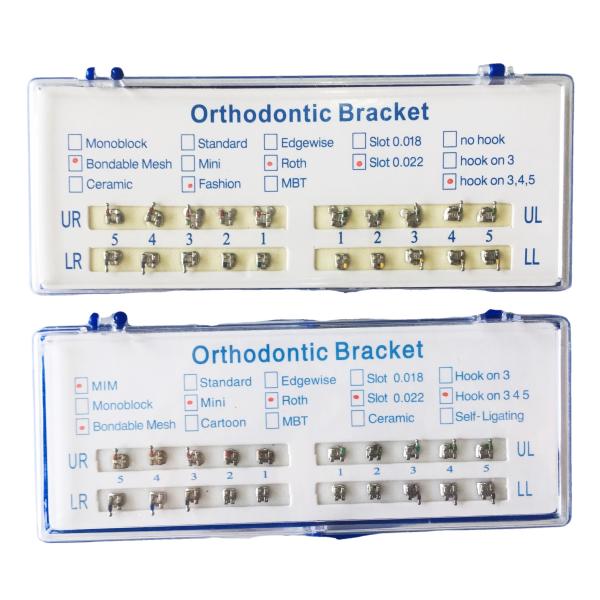 Buy Roth/MBT/Edgewise Hot Dental Orthodontic MBT Brace Bracket Mini 0.022 Slot Made by MIM Technology 2 Year Shelf Life at wholesale prices