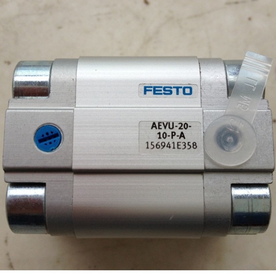 Buy Festo Cylinder AEVU-20-10-P-A Silver High Compatibility -20°C To 80°C Precise Control Compact Design High Adaptability Easy Maintenance at wholesale prices