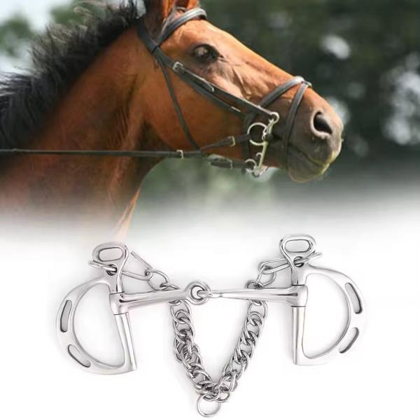 Jointed Mouth Stainless Steel Horse Bits for Solid Mouth Parts in Harness