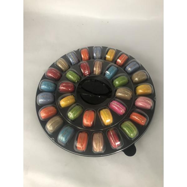 Buy 1mm PET One Dozen Macaron Gift Boxes Clamshell Plastic Cookie Tray Packaging at wholesale prices
