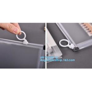 portable transparent flat bottom slider k bag for cosmetic, Food grade Coex PP