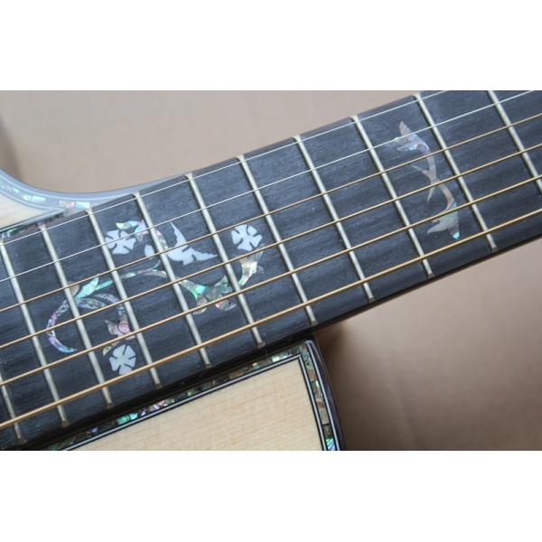 Ebony finggerboard 41-inch cutaway 916 natural wood color left handed acoustic guitar, Spruce,fishman pickup EQ