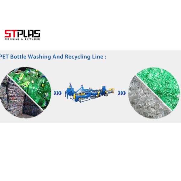 Buy Semi Automatic Waste PET Washing Line Plastic Crushing Washing Drying Equipment at wholesale prices