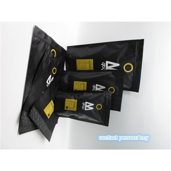Buy Custom printed matte black coffee bag packaging pouch / sachet at wholesale prices