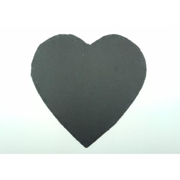 Buy Natural Stone Placemats , Black Slate Plates Heart Shape With Pads at wholesale prices