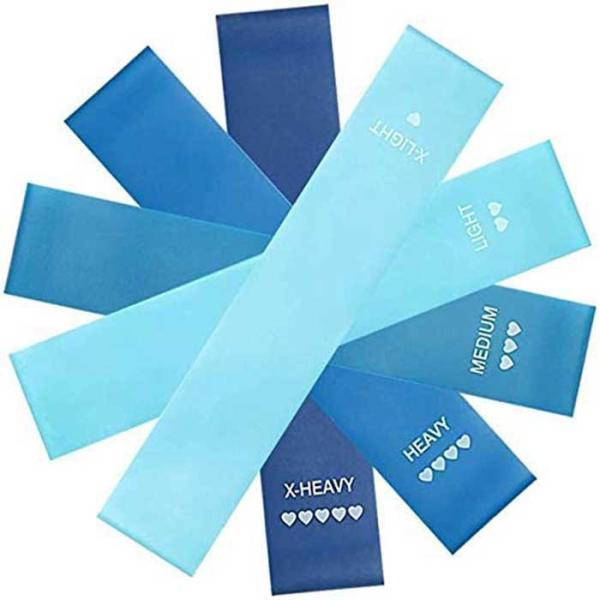Blue Colors Latex Stretch postpartum recovery Resistance Exercise Bands 60×50×0
