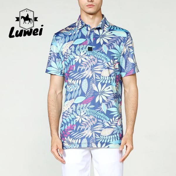 Spring Sublimated Embroidery Polo Shirts Polyester Formal Short Sleeve