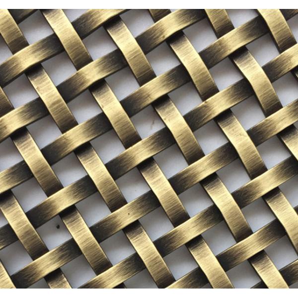 Weave Type Architectural Decorative Antique Brass Mesh Fabric In Stock 6