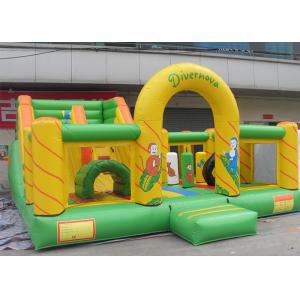Small Cartoon Theme Inflatable Fun Island , Inflatable Playground With Giant