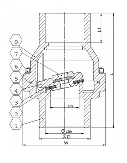 PVC White Swing Check Valve