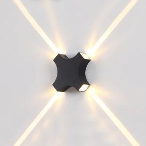 China Outdoor Wall Lamp Aluminium 155x155x40MM Black 220V on sale
