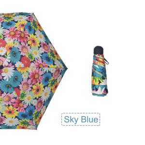 Mini Five Folding Umbrella 21 Inch 6 Ribs Picnic Equipment