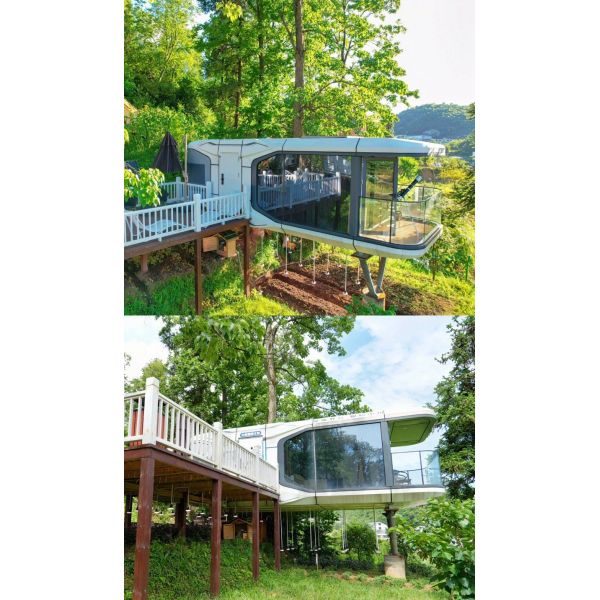 Versatile Modular Capsule House Steel Structure Prefab Capsule House Durable