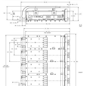 2198721-1 TE zSFP+ Cage Ganged (1 x 4) Connector Integrated Lightpipes