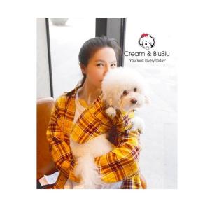 Unisex Handsome Plaid Matching Pet Owner Set T Shirt Striped