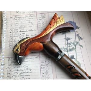 Wooden bird shape hook handle umbrella handle