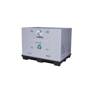Customizable logistics foldable packaging sleeve solid HDPE plastic pallet box