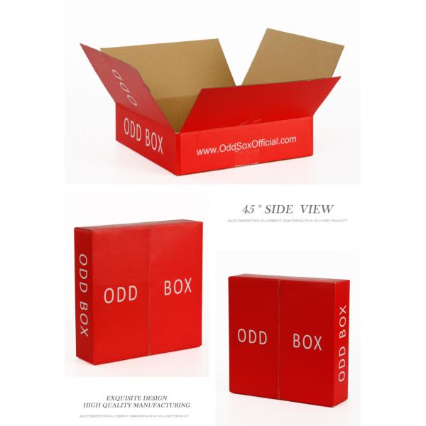 Red Corrugated Cardboard Packaging Box ,Reusable Custom Printed Corrugated Boxes