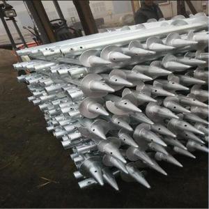 Light Steel Construction Helical Ground Anchors Pile For Solar Foundation System