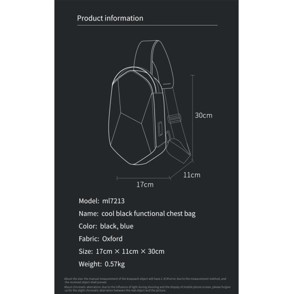 Oem Mens Laptop Sling Bag Mens Front Sling Bag Ventilation Multi Storey