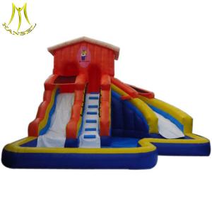 Hansel low price inflatable slide slippers with swimming pool supplier in