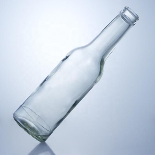 Flint Glass 276ml Brandy Vodka Tequila Glass Bottle With Cork For Body Material Glass