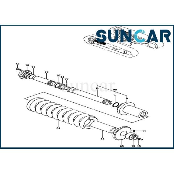 Track Seal 9144659 Track Cylinder Service Kit EX200-5 EX210H-5 Hitachi Adjuster Seal Kit